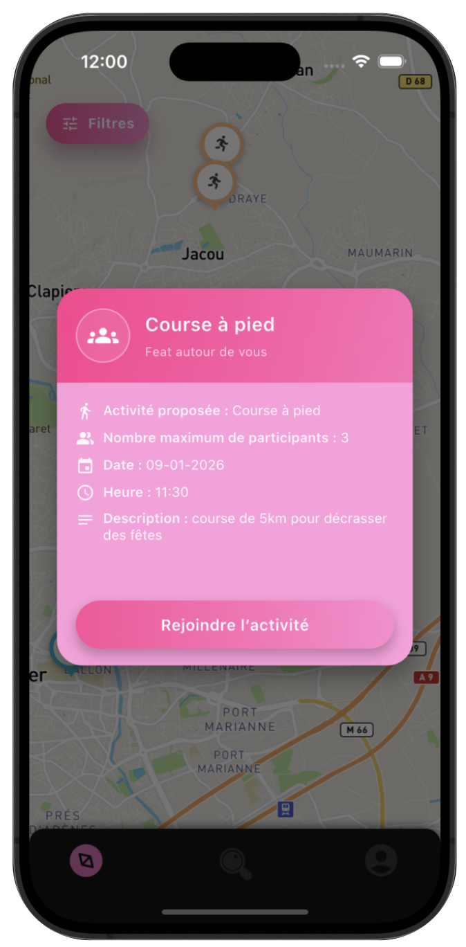 Créer ou rejoindre une activité Meet&Move